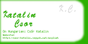 katalin csor business card